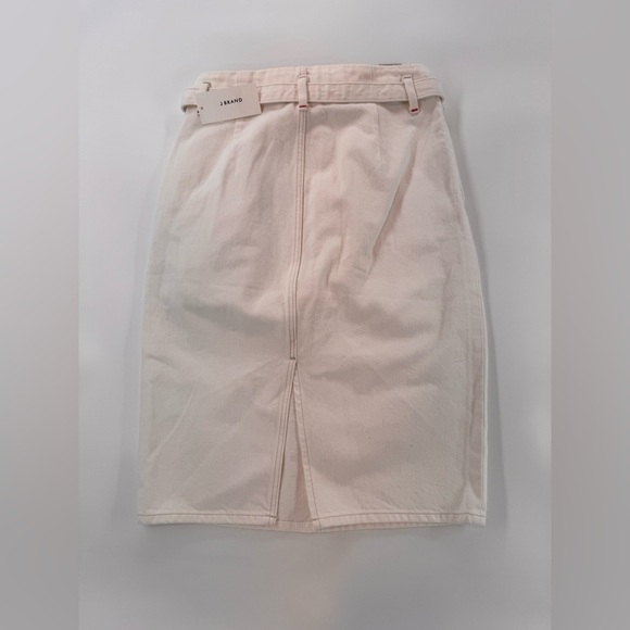 NWT J Brand Women’s White Denim Knee Length Skirt Size 25 - Picture 6 of 6